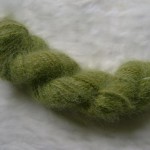 Olive green Samoyed dog - 10 ply