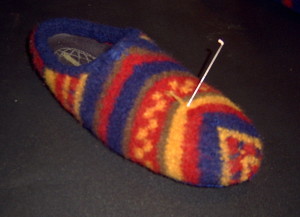 Needle felt seams for extra strength and to cover stitching