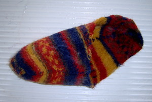 Hand felt seams from both sides